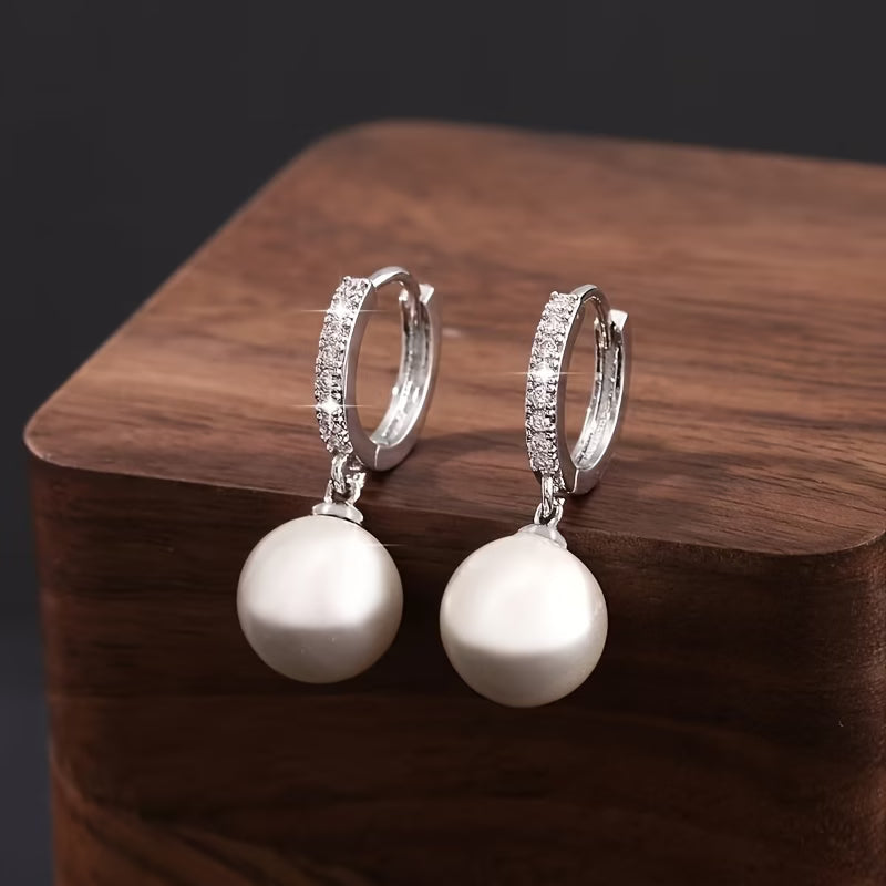 Boucles d'oreilles pendantes géométriques en perles