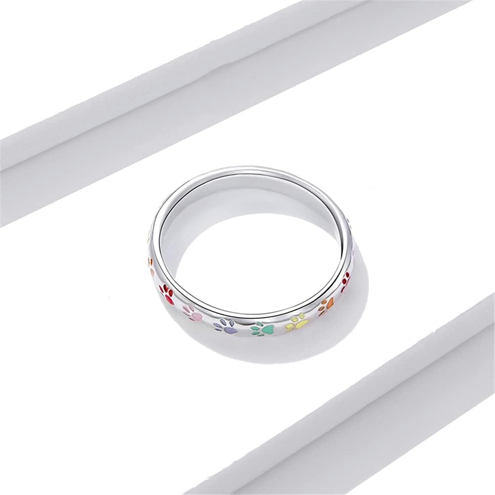 Bague En Argent Avec Empreinte de Patte.