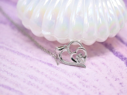Collier En Argent Serti De Zircone.