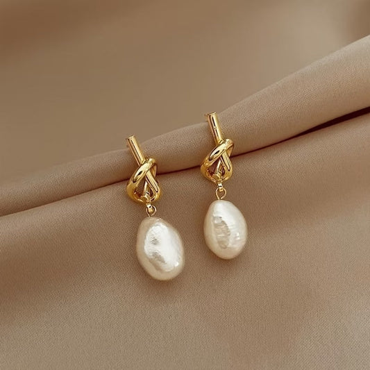 Boucles d'oreilles en perles nouées avec élégance