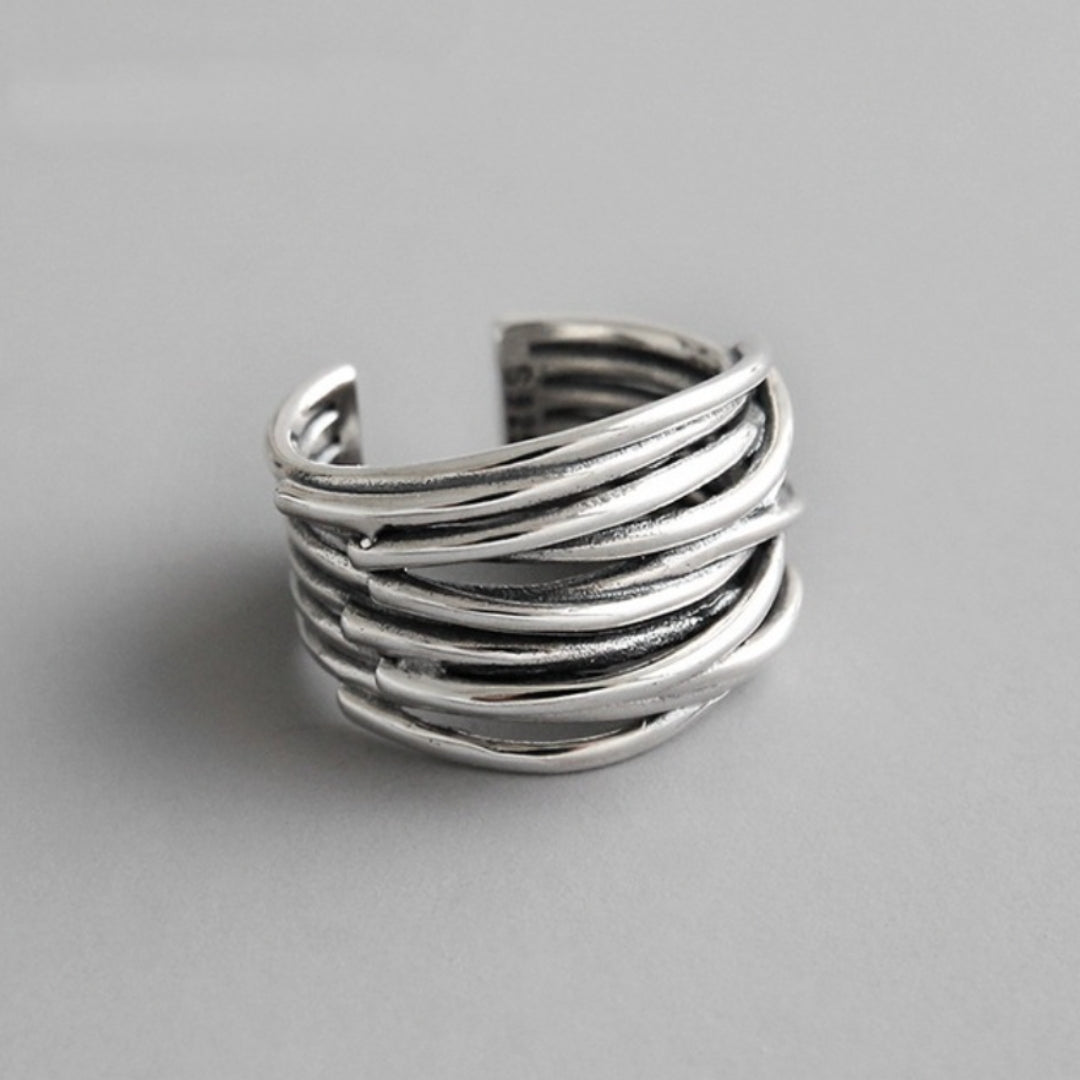 Bague en Argent 925 Sterling Superposée