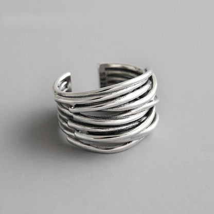 Bague en Argent 925 Sterling Superposée