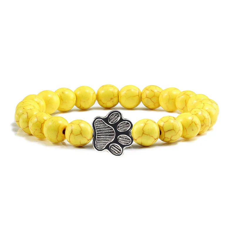 Bracelet En Perle Avec Empreintes De Pattes