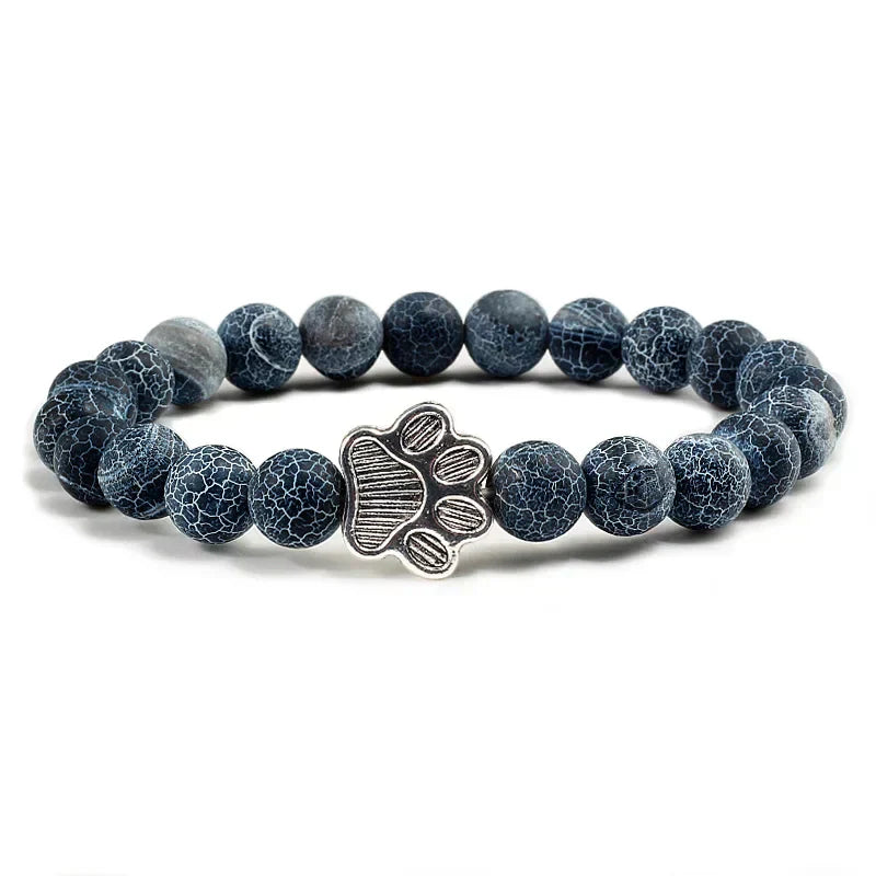 Bracelet En Perle Avec Empreintes De Pattes