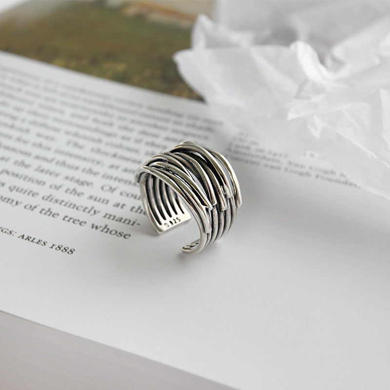 Bague en Argent 925 Sterling Superposée