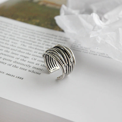 Bague en Argent 925 Sterling Superposée