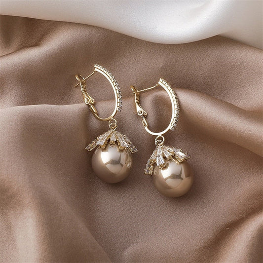 Boucles d'oreilles en perles fines et légères
