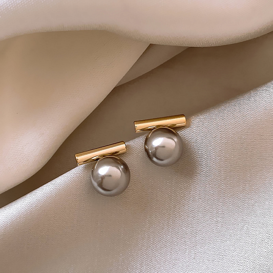 Boucles d'oreilles en perles noires