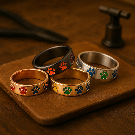 Bague Anti-Stress à Motif de Patte