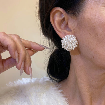 Boucles d'oreilles en perles incrustées