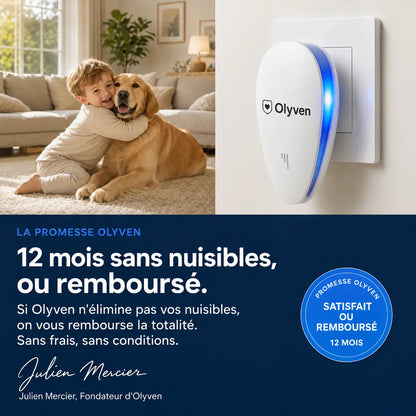 Olyven™ Répulsif à Ultrasons Anti-Nuisibles