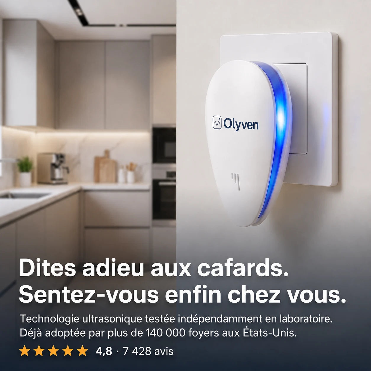 Olyven™ Répulsif à Ultrasons Anti-Nuisibles