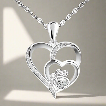Collier En Argent Serti De Zircone.