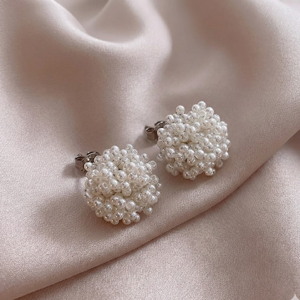 Boucles d'oreilles en perles incrustées