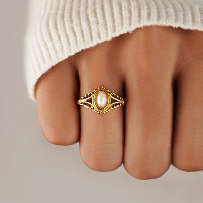 Royal - Bague vintage en perles